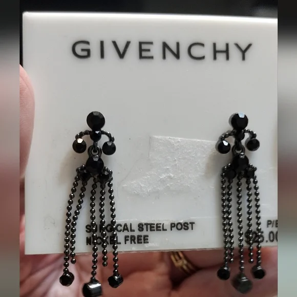 Givenchy Black Dangle Earrings - Picture 3 of 3
